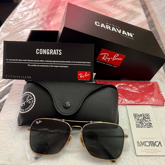 Ray-Ban | Accessories | Rayban Caravan Titanium Antique Gold